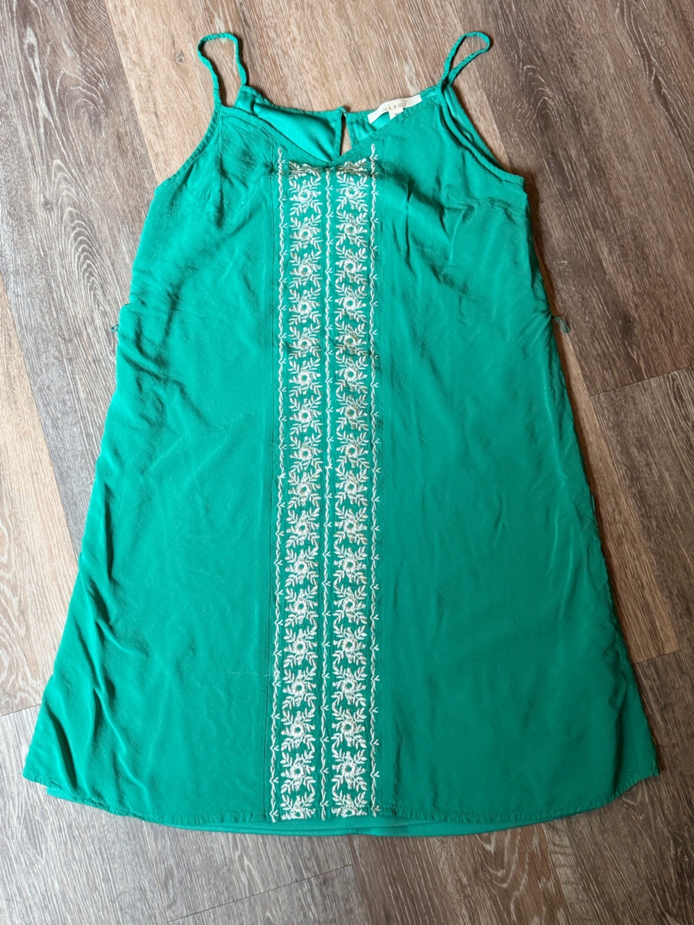 Green embroidered dress. Miami women’s medium.